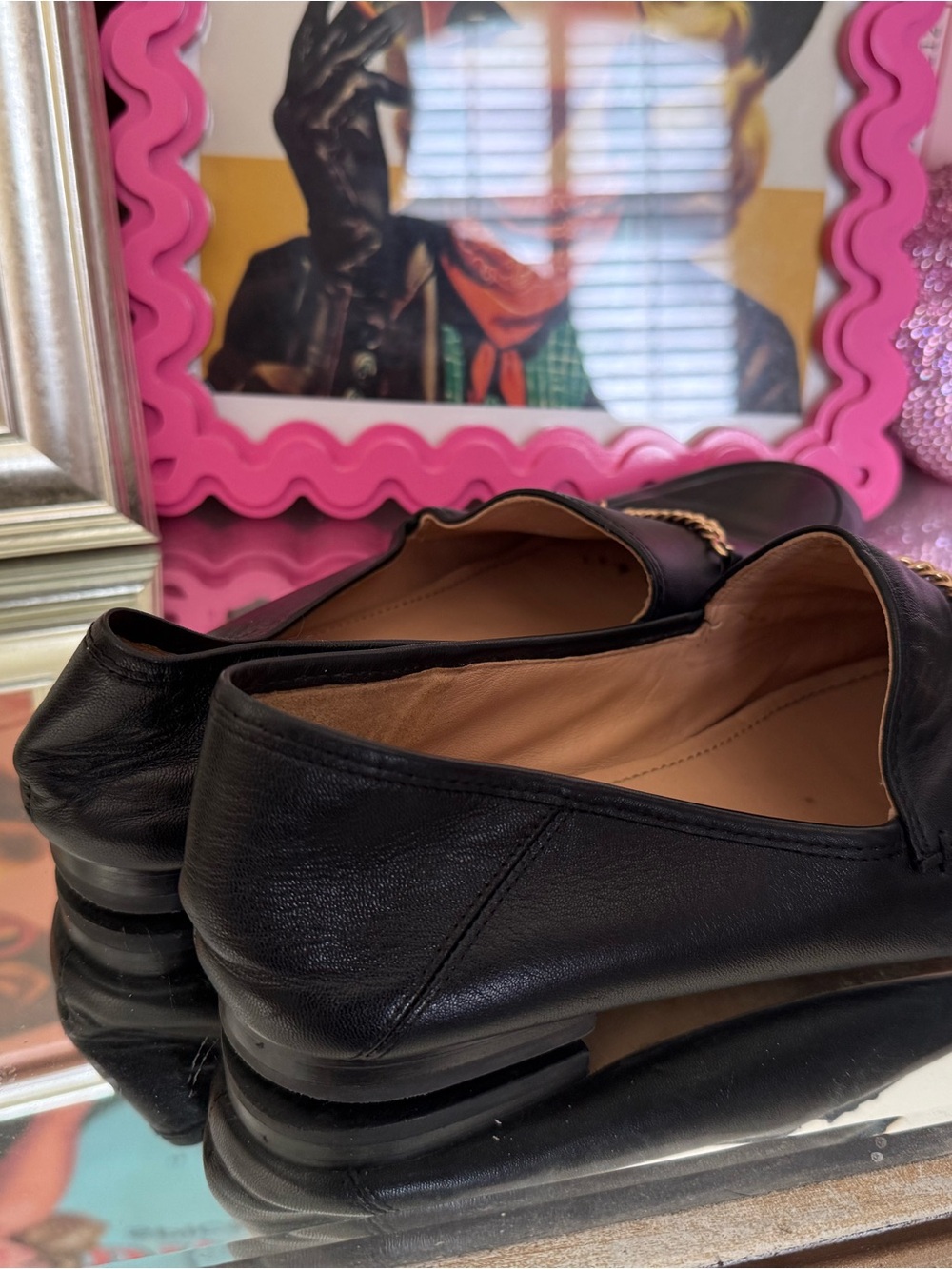Coach Black Leather Hanna Loafers - Picture 3 of 4